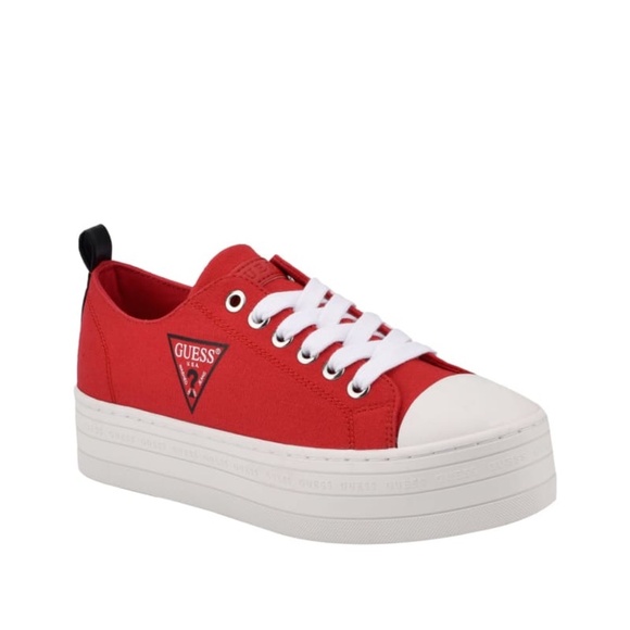 New GUESS Brigs Canvas Platform Sneakers SZ 9.5 - Picture 1 of 8